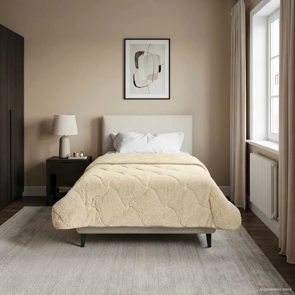 Duvet Invernale 155 x 220 cm Inverno Crema Traspirante 42026368