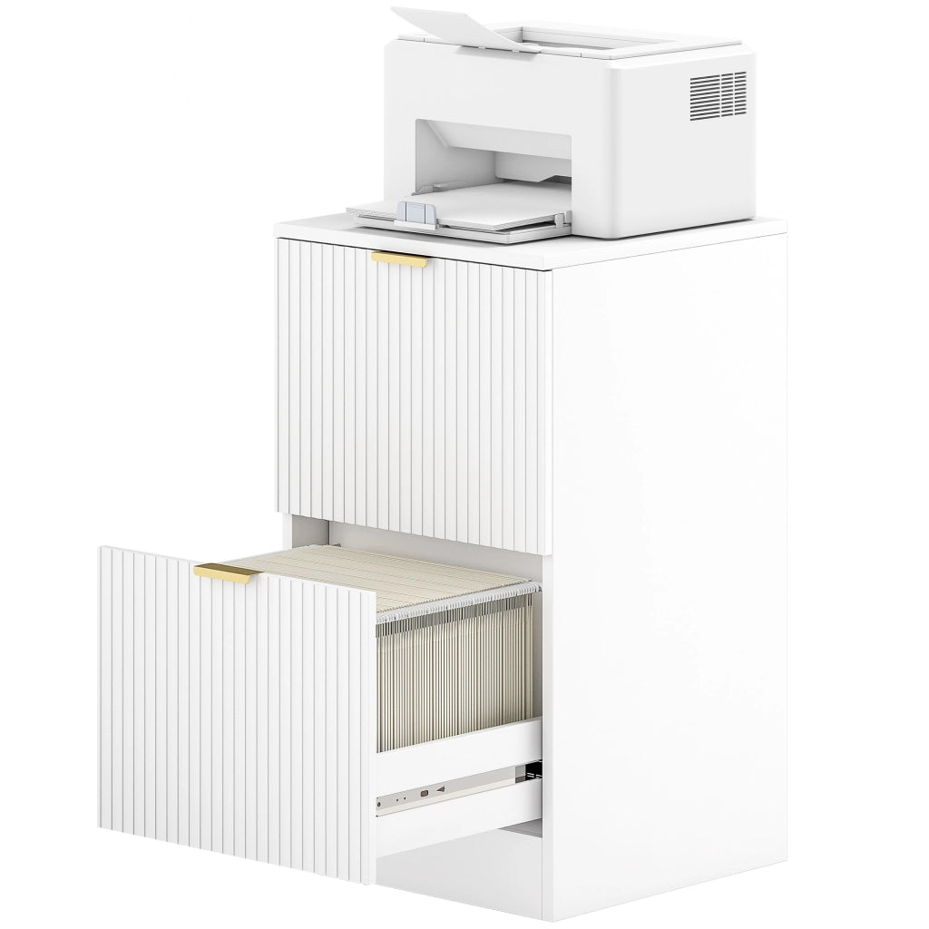 Scrivania con cassettiera ¨C zephmum ¨C bianco 40x40x71 cm