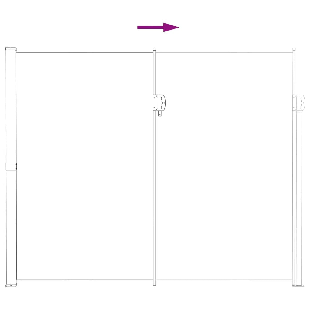Tenda da Sole | Tenda laterale retrattile Grigio 600 x 180 cm Poliestere