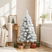 Mini albero di Natale innevato 90 cm PVC Verde e Bianco 42056932