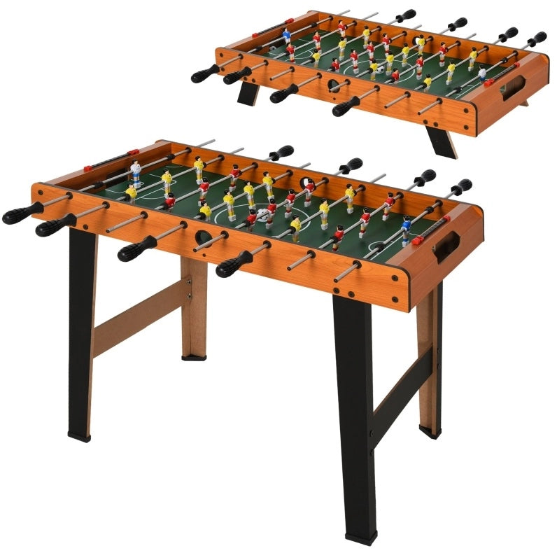 Calcio balilla compatto 84,5x40x61,2 cm in MDF nero, 22 giocatori