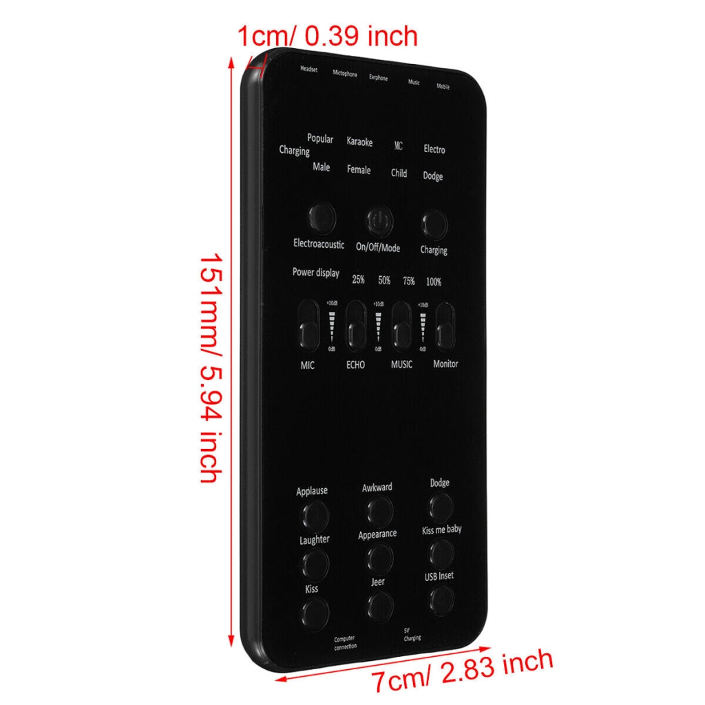 Scheda audio esterna live bluetooth per dirette streaming con microfono HP-202
