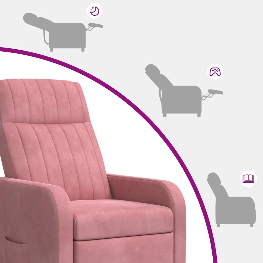 Poltrona Massaggiante Rosa Velluto (V) 42035123