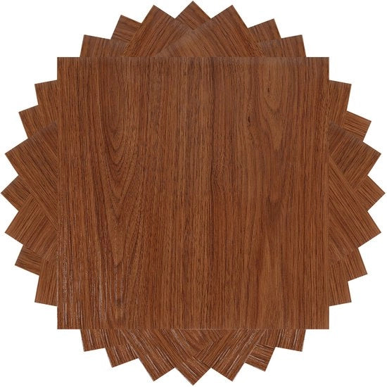 Set di pavimento in PVC autoadesivo, Pavimento autoadesivo in PVC per bagno, Pavimenti autoadesivi acqua-tetti 30x30 colore legno, Pavimenti autoadesivi per cucina e soggiorno, 44 piastrelle.