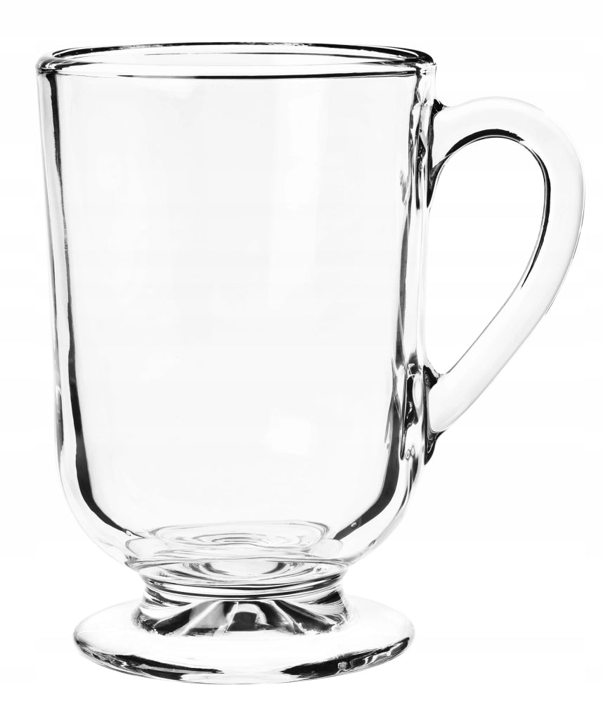 Bicchiere KADAX da 300 ml per caffè, tè, bevande, latte macchiato, acqua, con manico per succhi di frutta.