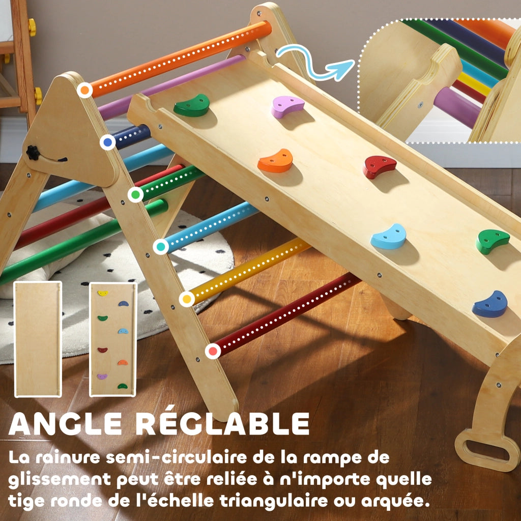 Casetta per bambini con scivolo e altalena ¨C Minimal ¨C multicolore
