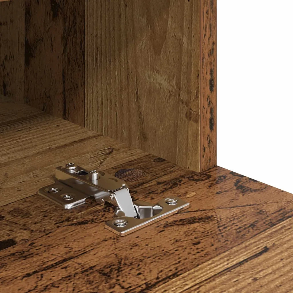 Mobile TV a parete dal design moderno con pratico vano contenitore 60 x 30 x 30 cm legno composito finitura legno anticato 02_0052784
