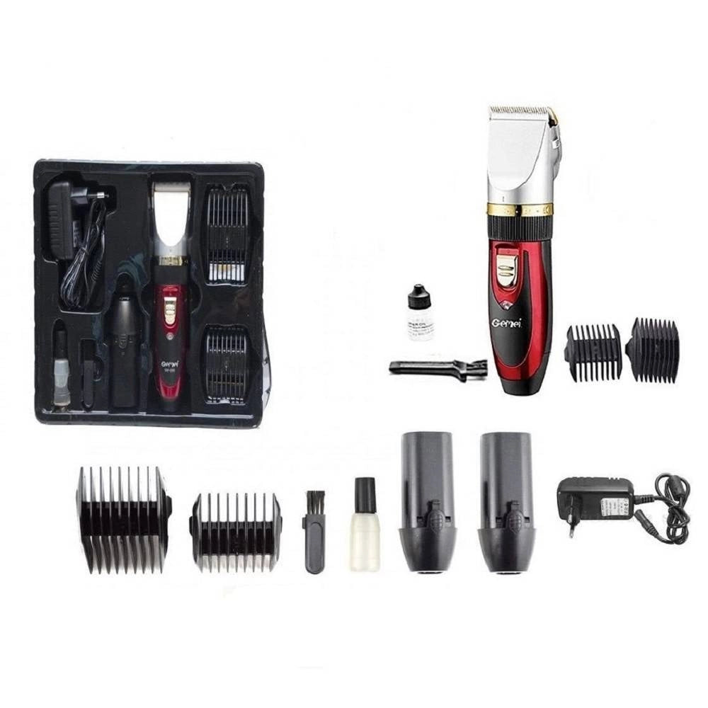 Trade Shop - Tagliacapelli Professionale Rasoio Elettrico Doppia Batteria Ricaricabile Gm-550 -