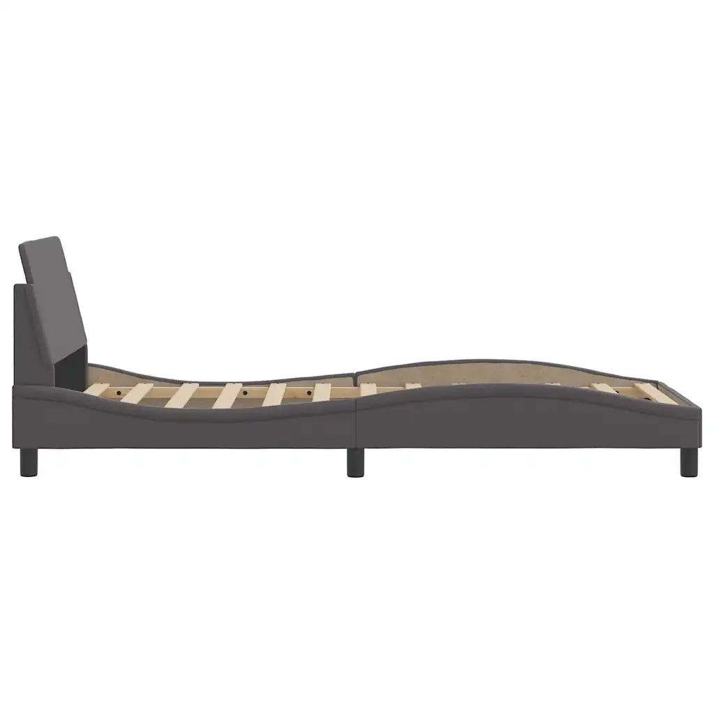 Letto singolo | Letto per adulti | Giroletto Dover Crema 90x200 cm in Similpelle