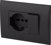 Placca Precomposta 2212 Electraline Nero 220 V 2 Pezzi