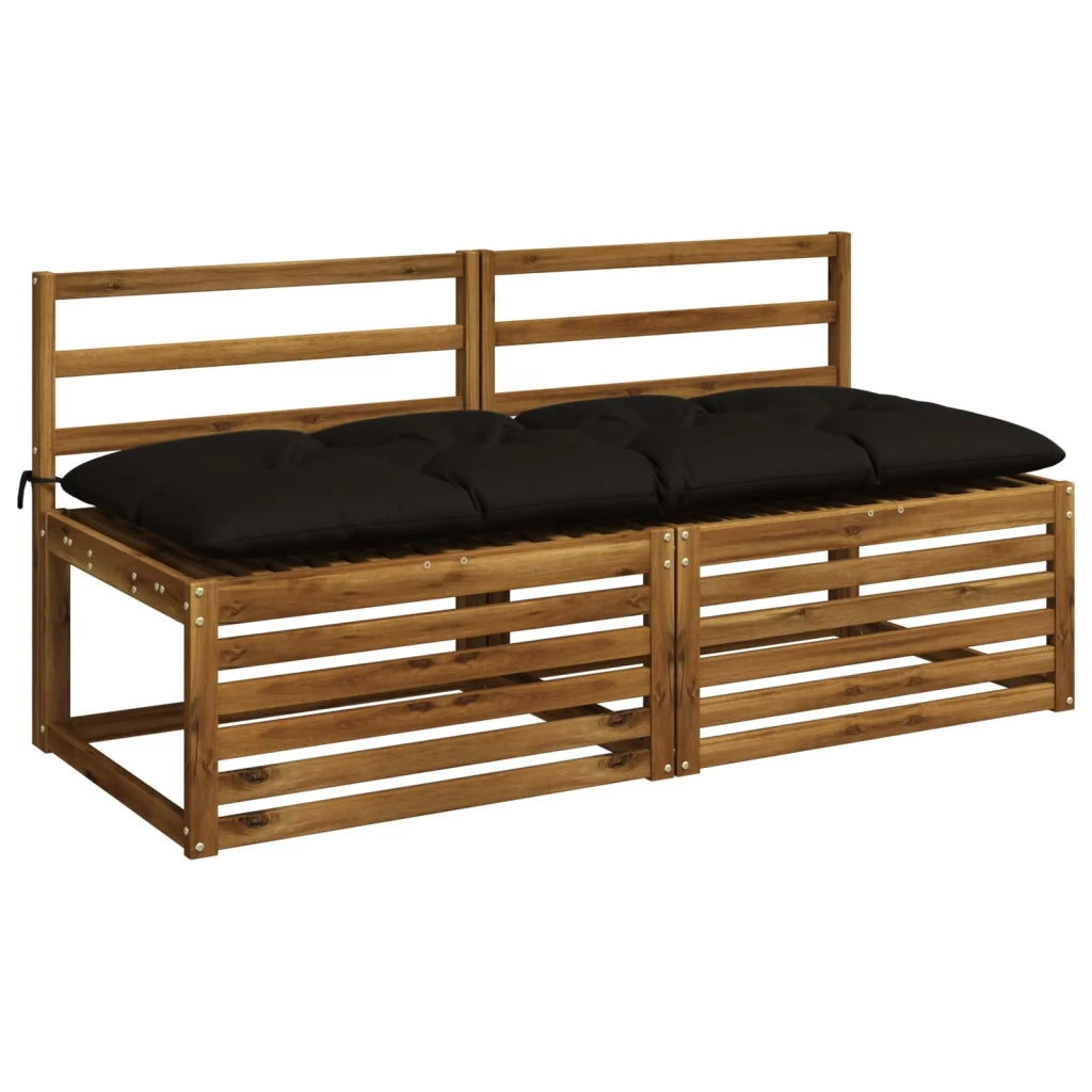 Cuscini per Panchina VIANEN 2 pz 100% Poliestere Nero 952741
