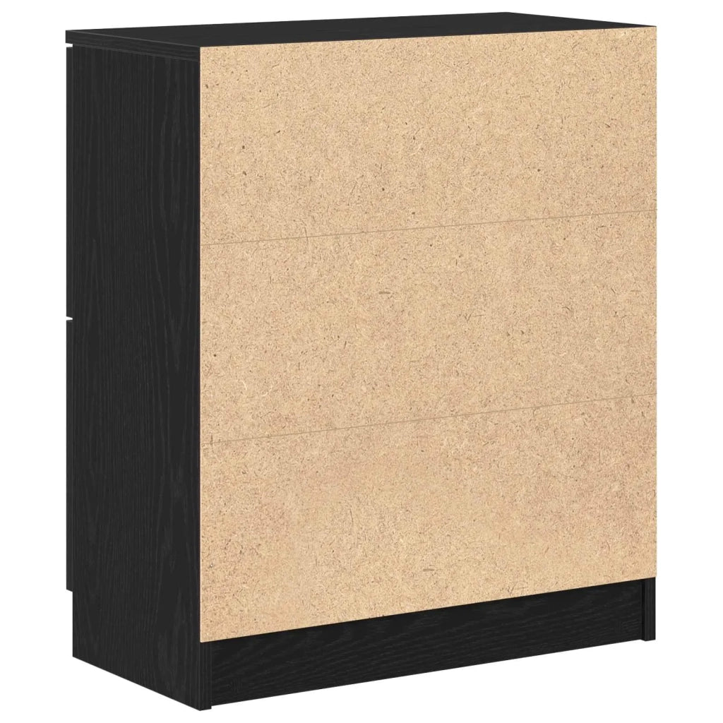Credenza | Madia | Buffet da pranzo | Armadio da pranzo Rovere Nero 60 x 30 x 70 cm Legno multistrato