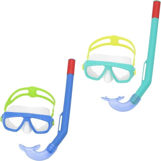 Snorkel per bambini in blu e verde turquesa (1 pezzo)