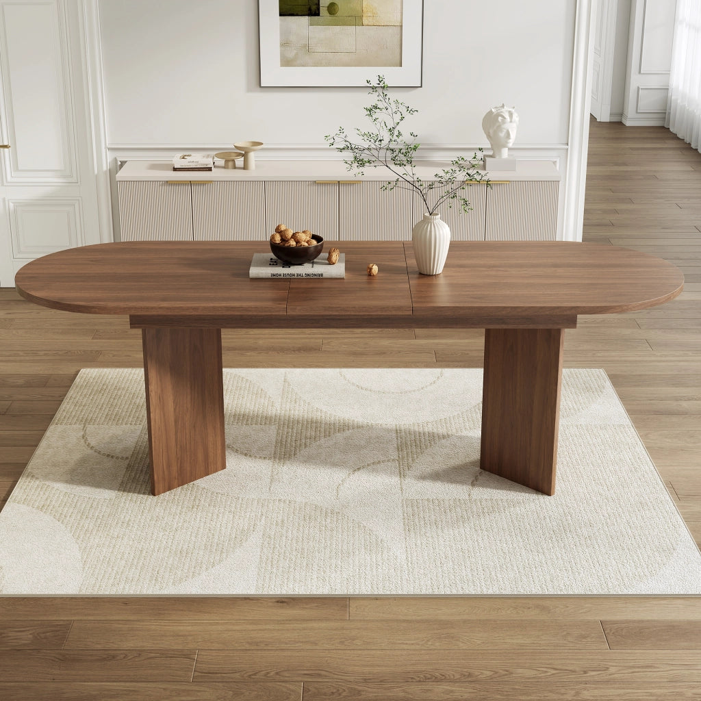 TAVOLO DA PRANZO ESTENSIBILE 180x90 cm Noce MDF