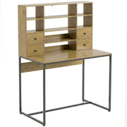 Scrivania computer con 4 cassetti e ripiani ¨C Minimal ¨C rovere 105x50x75