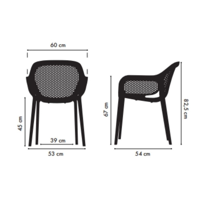 Poltrona design Atra caffè beige set 4 pezzi