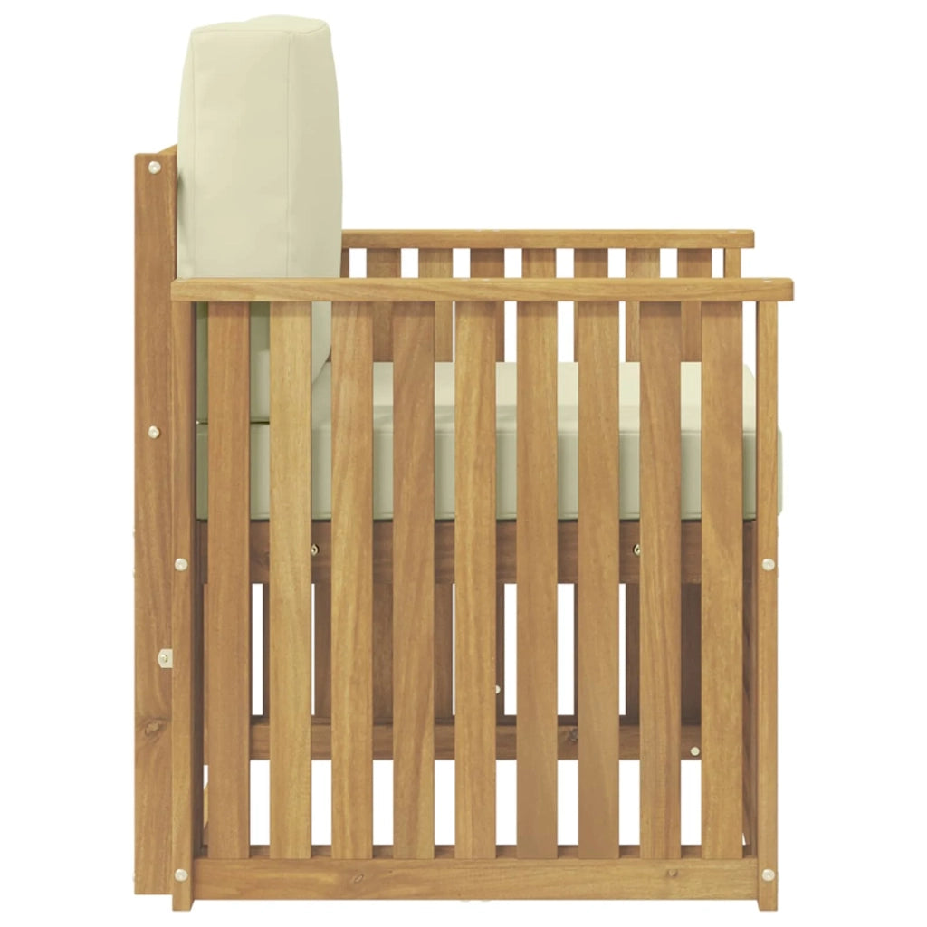 Set di divani da esterno Poliestere Bianco 3439092