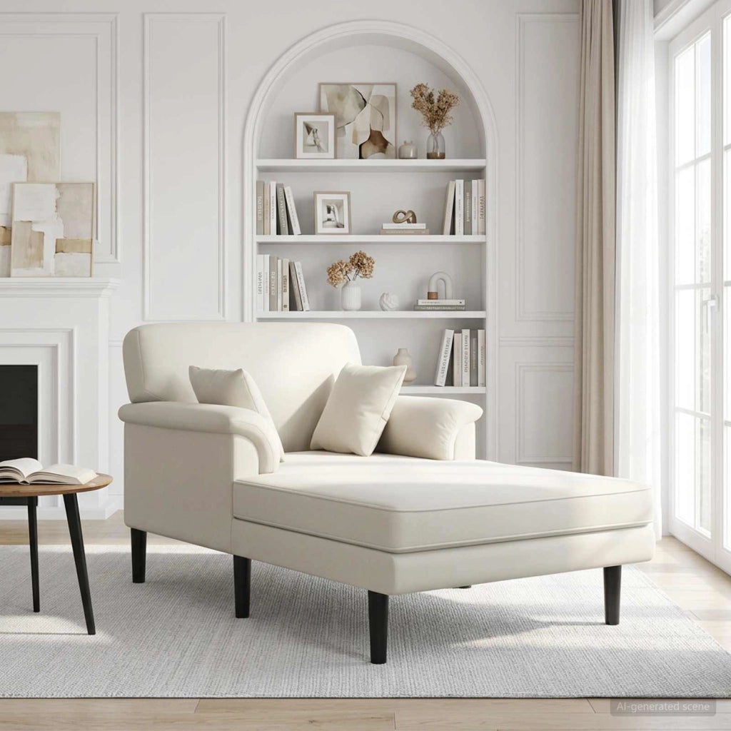Chaise longue Crema Velluto 42048048