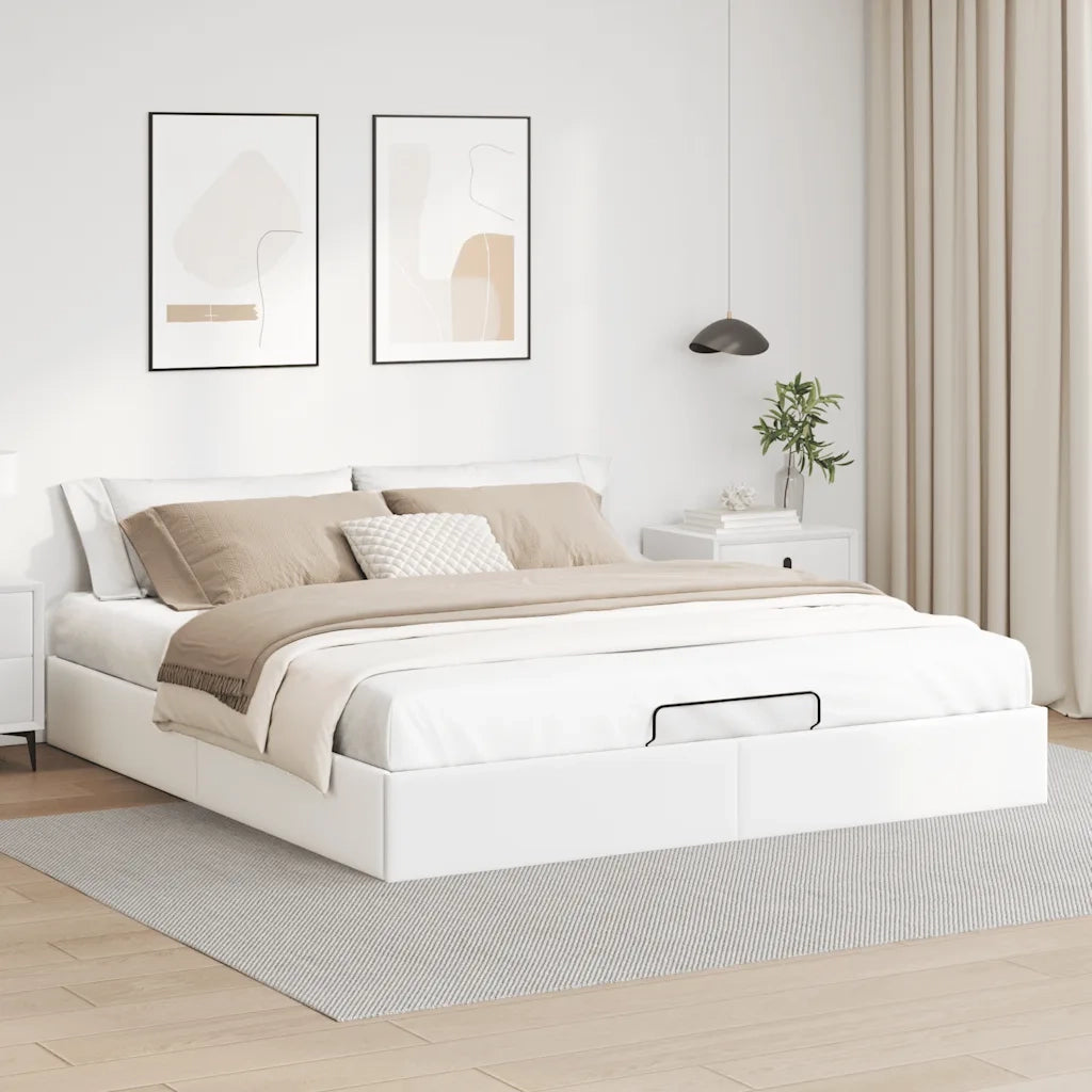 Letto matrimoniale | Letto per adulti | Struttura Letto Pouf senza Materasso 160x200 cm Similpelle
