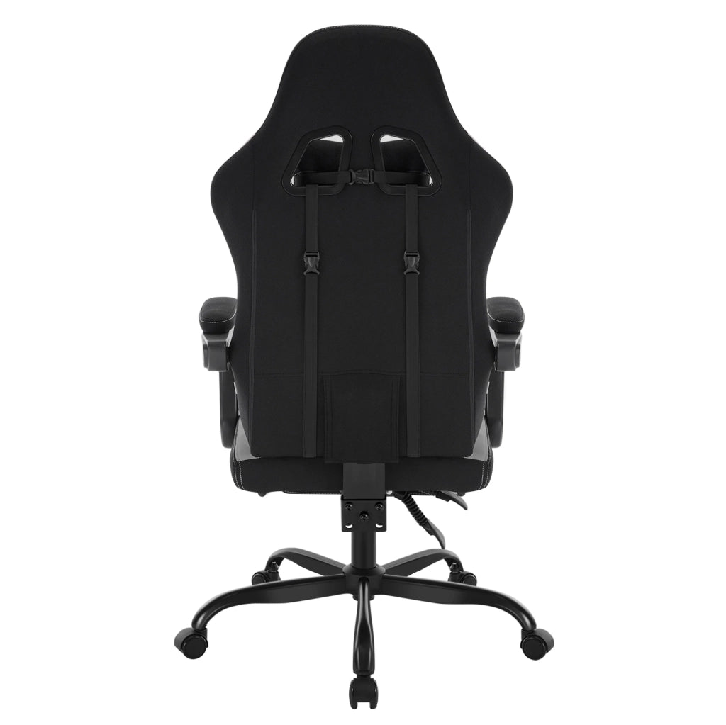 Sedia gaming ergonomica con massaggio USB e poggiapiedi