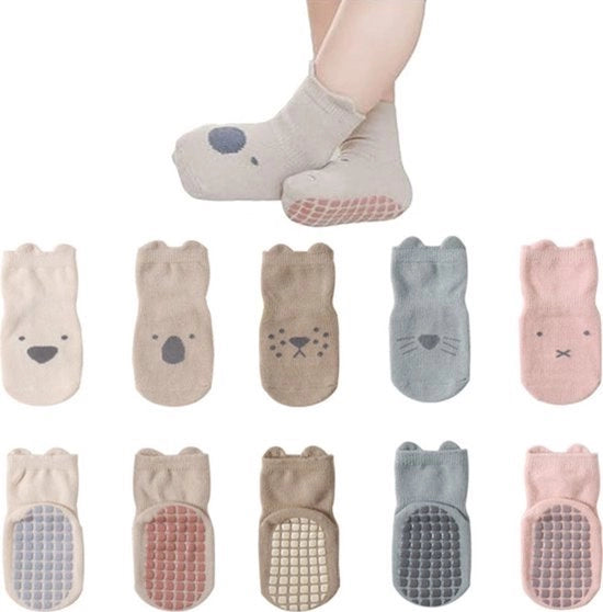 Calze per bambini - 5 paia - Calze per neonati - Calze antiscivolo - Calze per bambini - Bambini - Multicolore - Taglia M - 1-3 anni - Calze singole - Calze per neonati - Calze morbide - Calze - Nuovi nati - Regalo per la maternità - Regalo per bambini