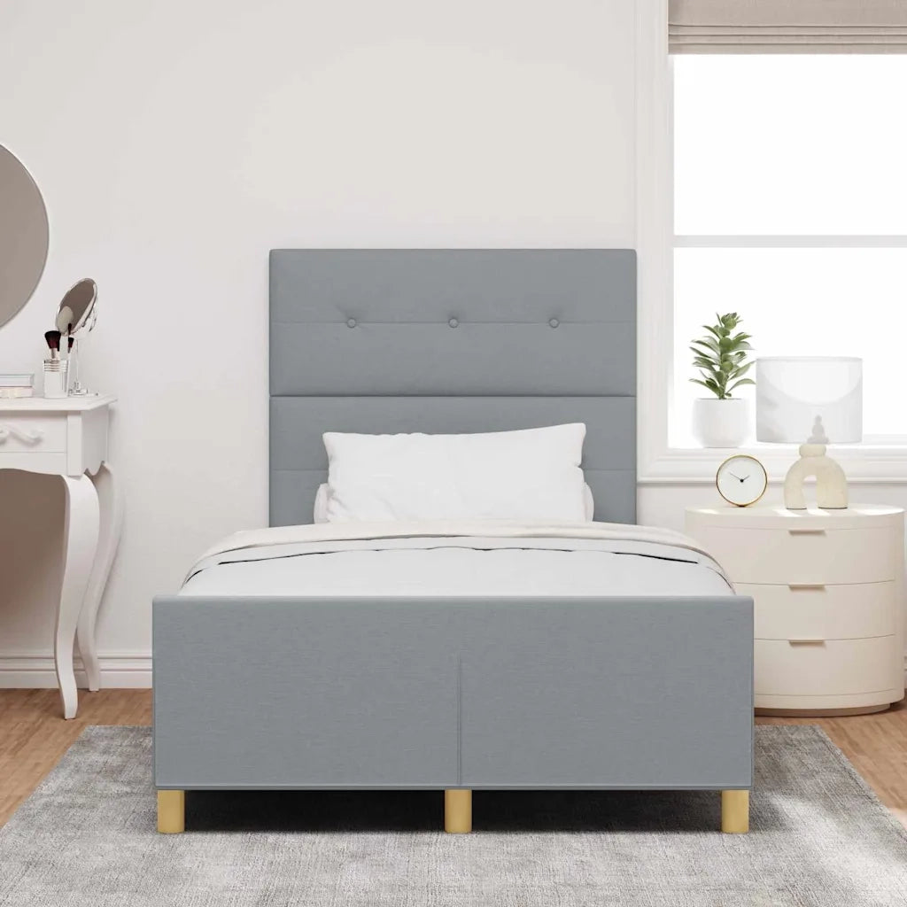 Struttura del letto Grigio chiaro 120 x 200 cm Tessuto 3344718