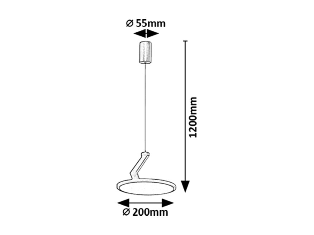 Sospensione LED Rabalux Ovidia nera 20W 3000K Ø20cm
