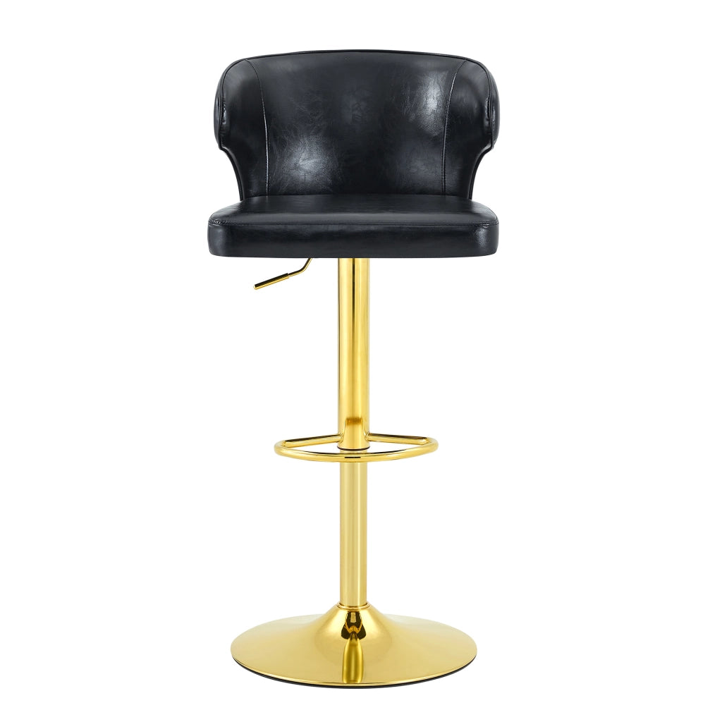 Set 2 Sgabelli da Bar con Schienale Regolabili in Altezza, Girevoli a 360° con Poggiapiedi e Base Ampia, Sgabello Moderno per Cucina e Bancone