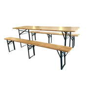 C SET BIRRERIA C/PANCHE LEGNO/METALLO 220X80X76CM