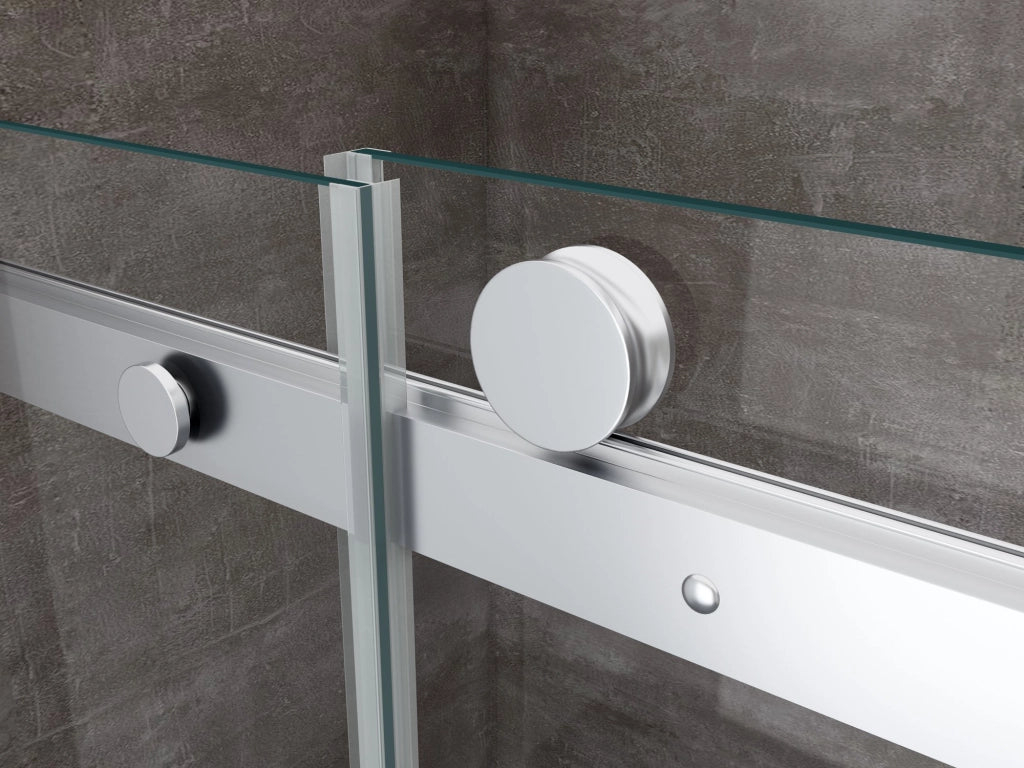 Box doccia 8 MM a 2 lati parete fissa laterale + porta scorrevole reversibile altezza 190 cm 70x110