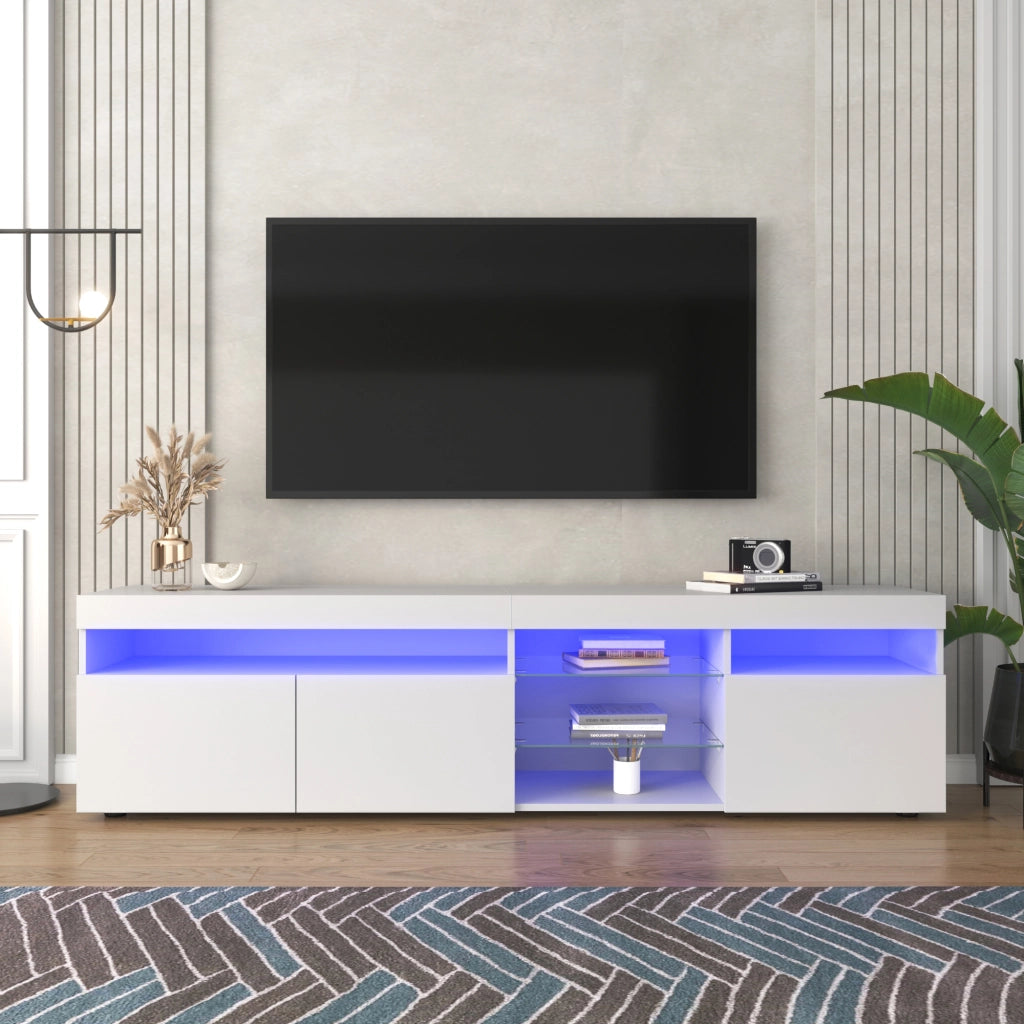 Mobile TV con LED ¨C MINIMAL ¨C Bianco, 180cm