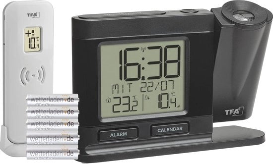 Wekker con proiettore a 270° con display regolabile e allarme