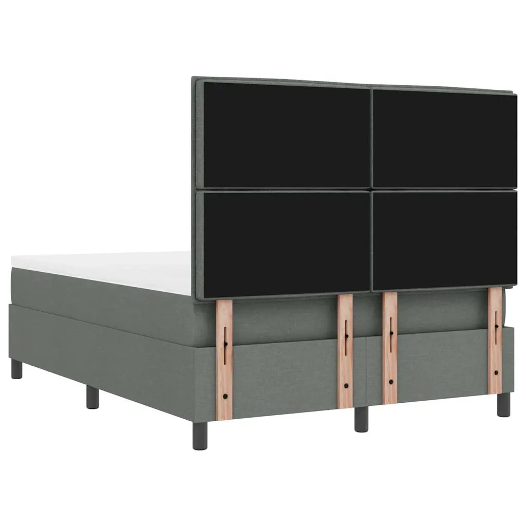 Letto a molle con cuscino Grigio scuro 140 x 190 cm Tessuto 3343989