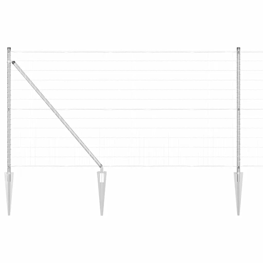 Recinzione con Posto Argento 1 x 10 m Acciaio