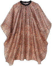 Cappotto di protezione per capelli impermeabile - Dimensioni 145x120cm - Cintura adattabile - Disegno leopardo - Utensile professionale per parrucchieri - Cappotto per salone - Cappotto per parrucchieri