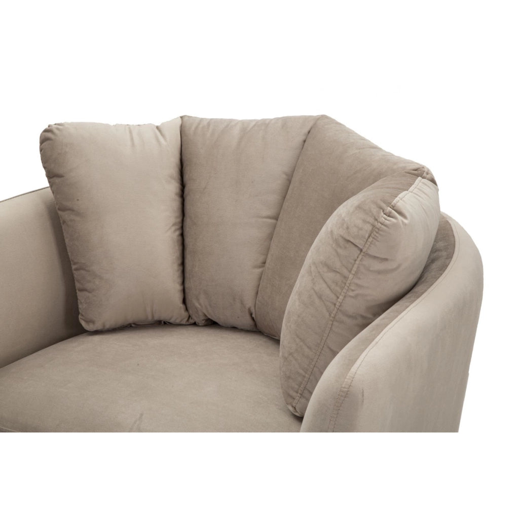 Poltrona VKH325, Grigio, Legno, 88x77x74 cm
