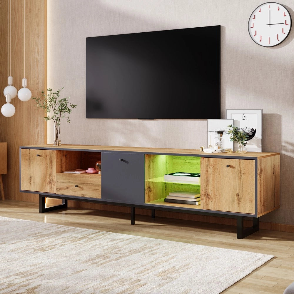 Mobile TV con LED ¨C Xylo ¨C Vetro, Design Soggiorno