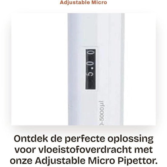 Pipettatore Versatile 1000-5000ul - Maniglia Ergonomica - Valori di Misura Intuitivi - Strumento di Calibrazione - Prelevamento di Liquidi - Adatto per Ricerca - Micropipetta