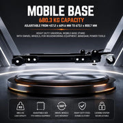 Mobile Base, 1500 Lbs Capacity, Adjustable From 18" X 24" To 26.5" X 31.5", Robust Universal Mobile Base With Swivel Casters, For Woodworking Equipment, Band Saws, Power Tools, And Machinery.