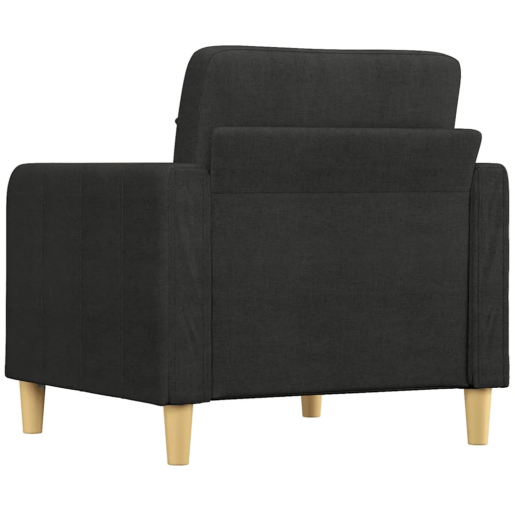 Poltrona | Sedia Relax Nera 60 cm in Tessuto