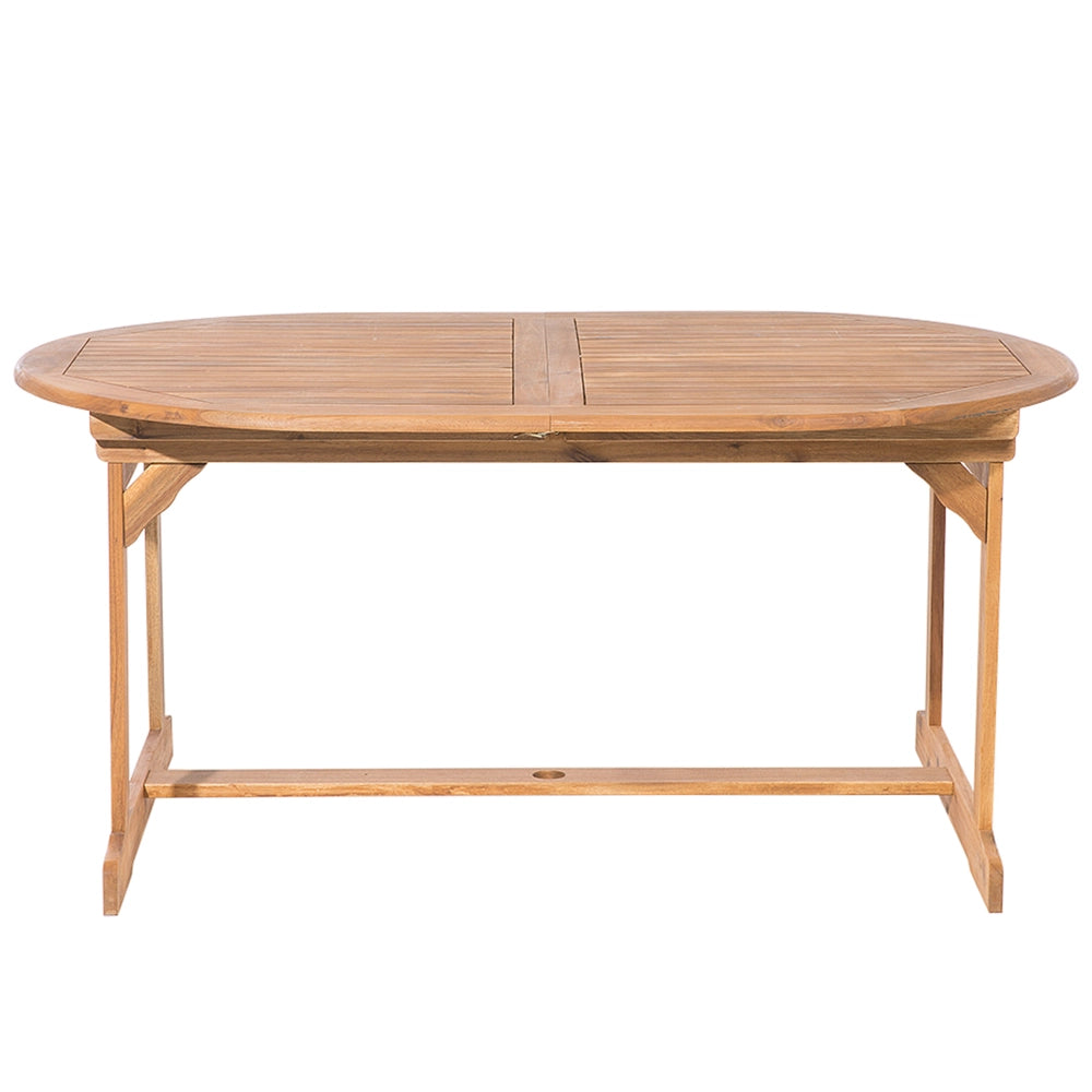 Set da pranzo per esterni in legno di acacia chiaro con cuscini grigio scuro tavolo a 8 posti sedie pieghevoli design rustico