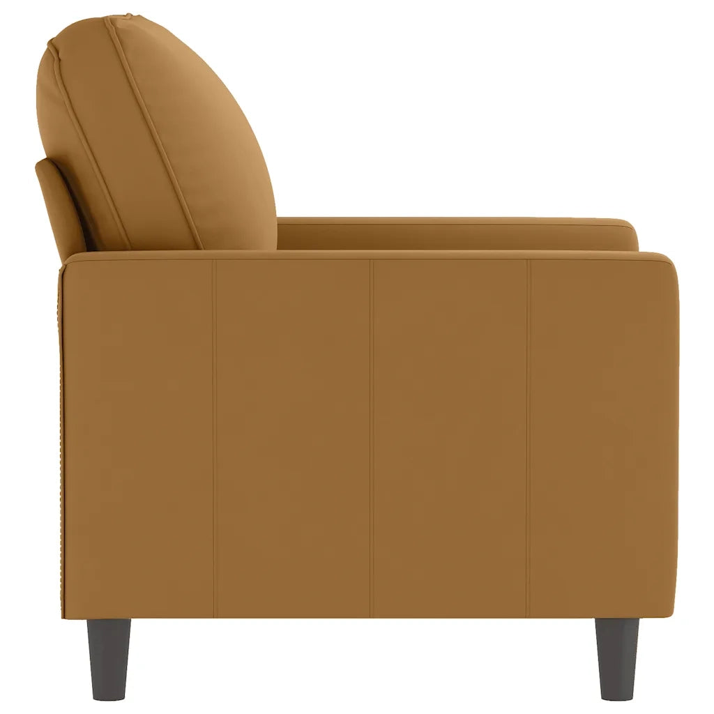 Poltrona Marrone 60 cm Velluto 359186