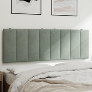 Cuscino Testiera Hanko Grigio Chiaro 137 cm in Velluto 376074
