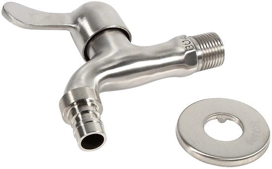 Acquasplash Enkele Manichetta Fredda in Acciaio Inox 304 - Facile da Installare - Duraturo - Resistente all'Ossidazione/Corrosione - Manichetta