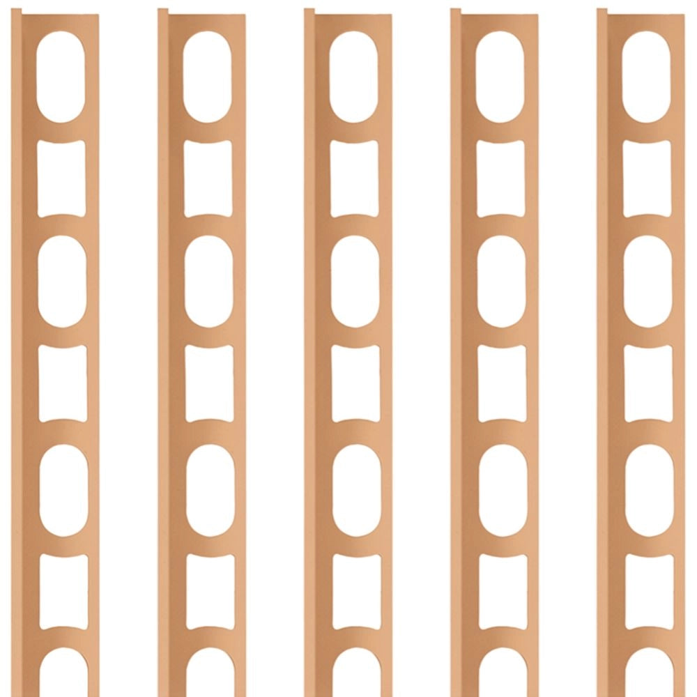 Profili in alluminio verniciato colore 141 caramel a l per finitura parete proangle *** pezzi 5 pz, confezione 1