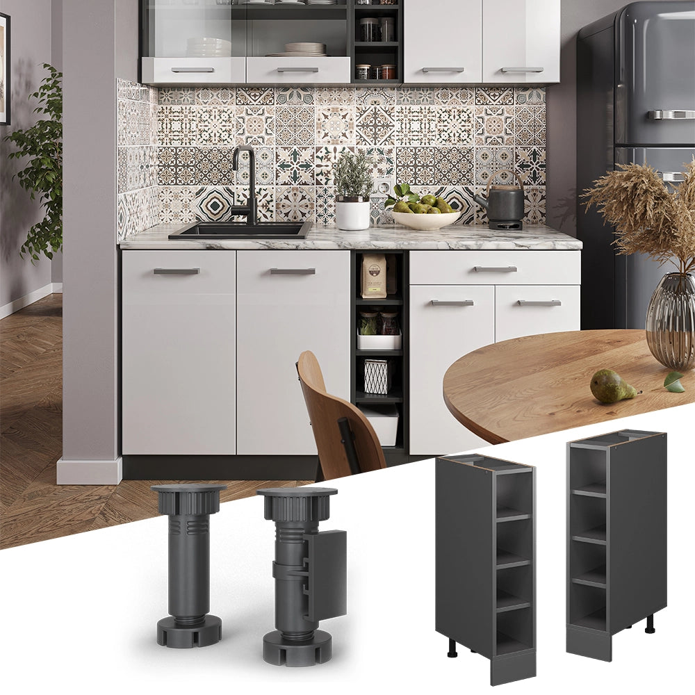 Vicco Scaffale da cucina Antracite 20 cm senza piano di lavoro