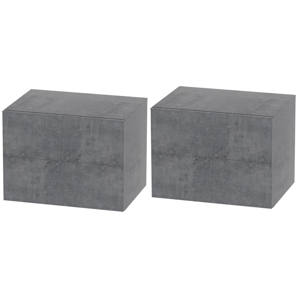 Comodini ¨C zephmum ¨C Grigio, 40x29x30 cm
