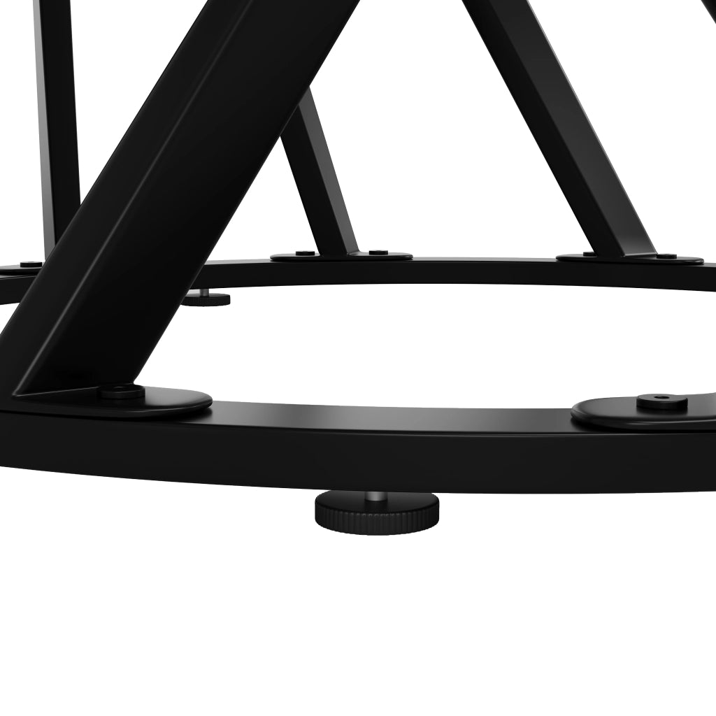 Tavolo da pranzo rotondo 80 cm in MDF bianco e metallo nero, stabile e versatile