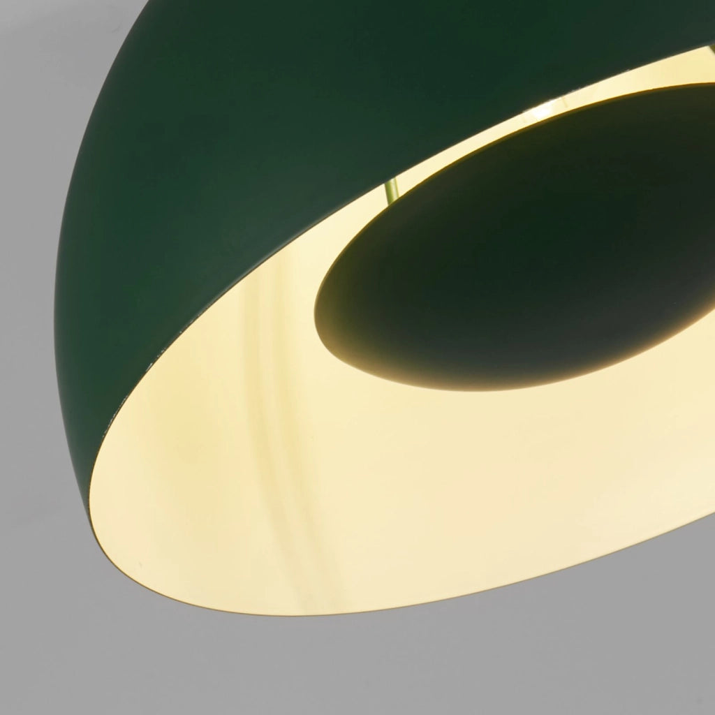 Ciondolo Mars 1LT, metallo verde opaco e interno crema