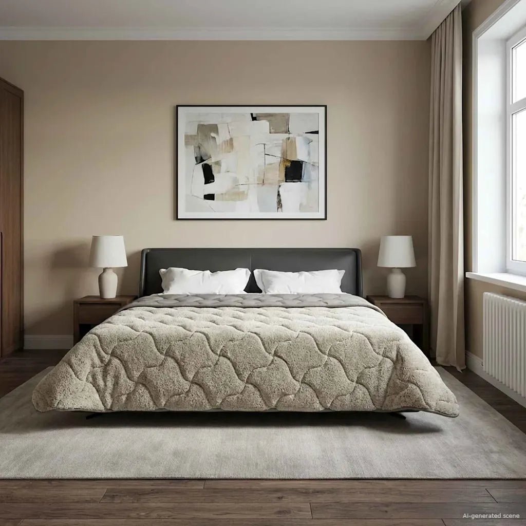 Duvet Invernale 200 x 200 cm Inverno Grigio chiaro Traspirante 42026316